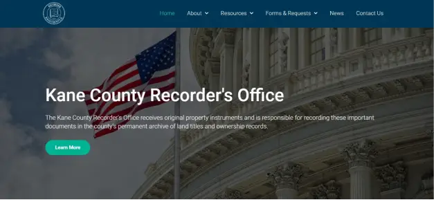 image of the kanecountyrecorder website