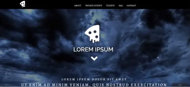 an image of a template website I designed and developed